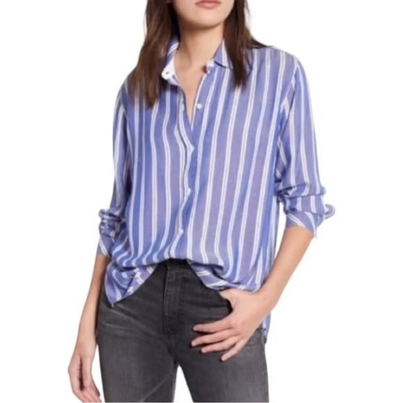 Rails Sydney Cadiz Striped Button Up Long Sleeve Shirt - Picture 1 of 11